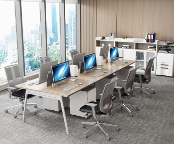 Modern Office Desk And Chair-ID:746273045