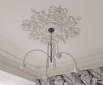 French Style Plaster Carved Top Plate-ID:279711969