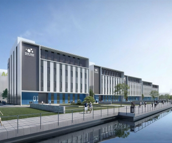 Modern Industrial Building-ID:610470834