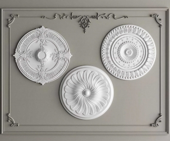 French Style Plaster Carved Top Plate-ID:144074925