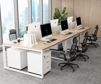 Modern Office Desk And Chair-ID:735657934
