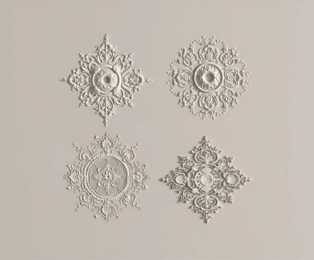 European Style Plaster Carved Top Plate-ID:839854005