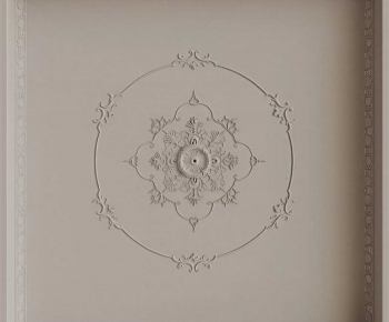 French Style Plaster Carved Top Plate-ID:223876958