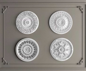 European Style Plaster Carved Top Plate-ID:137425901
