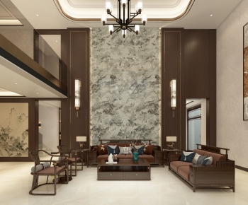 New Chinese Style A Living Room-ID:834237101