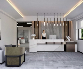Modern Office Reception Desk-ID:546235088