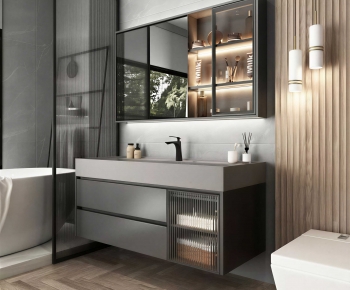 Modern Bathroom Cabinet-ID:506272082