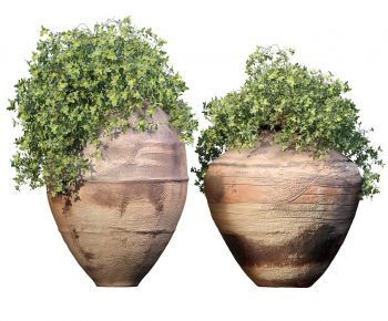 Modern Potted Green Plant-ID:508888012