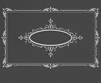 European Style Plaster Carved Top Plate-ID:160129155