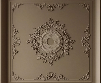 French Style Plaster Carved Top Plate-ID:817970991