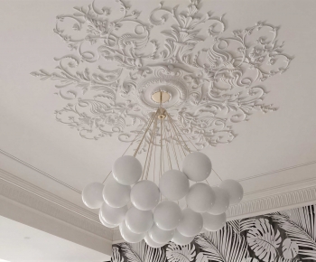 French Style Plaster Carved Top Plate-ID:796439893