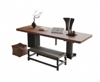 Modern Computer Desk And Chair-ID:412322046