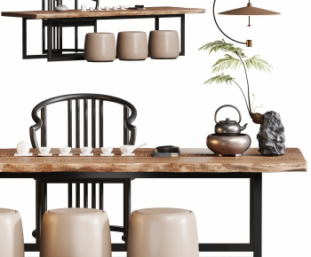 New Chinese Style Tea Tables And Chairs-ID:684248925