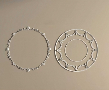 French Style Plaster Carved Top Plate-ID:934930096