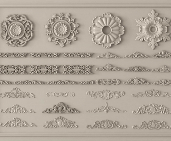 European Style Plaster Carved Top Plate-ID:642471089