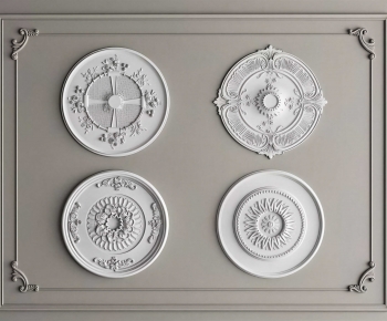 French Style Plaster Carved Top Plate-ID:103669881
