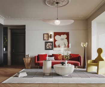 Modern A Living Room-ID:880671986