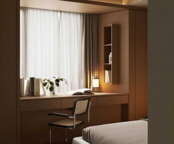 Modern Computer Desk And Chair-ID:248100831