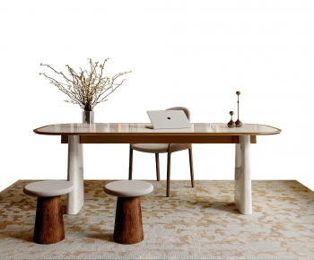 Modern Computer Desk And Chair-ID:784436944