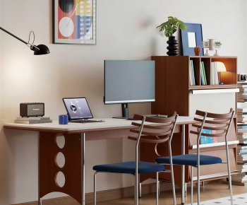 Modern Computer Desk And Chair-ID:154690986