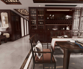 New Chinese Style A Living Room-ID:183459044