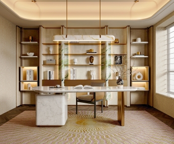 Modern Computer Desk And Chair-ID:460907942