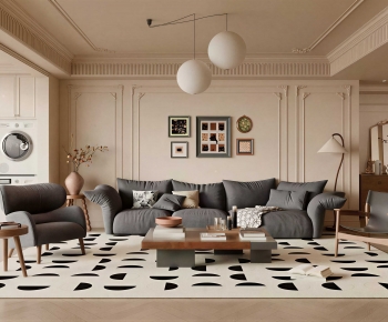 French Style A Living Room-ID:658883094