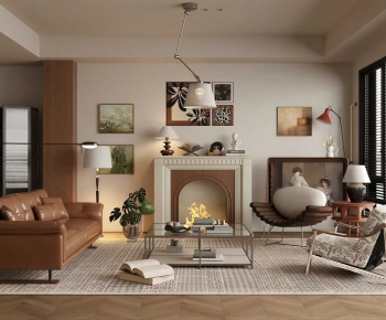 Modern A Living Room-ID:755618107
