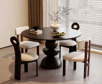 French Style Dining Table And Chairs-ID:734453922