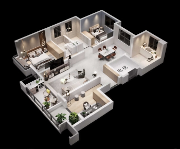 Modern A Bird's-eye View Of Home Decoration-ID:802195079