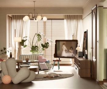 Modern A Living Room-ID:932907103