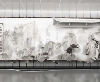 New Chinese Style TV Wall-ID:160379426