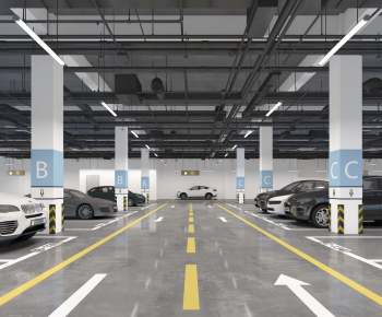 Modern Underground Parking Lot-ID:260922915