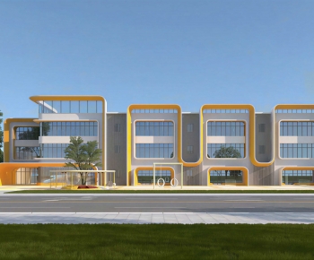 Modern Building Appearance-ID:554312942