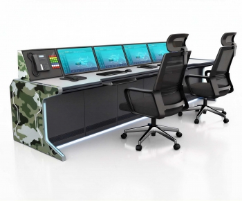 Modern Office Desk And Chair-ID:268747093