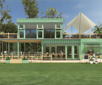 Modern Building Appearance-ID:371516948