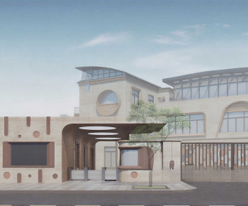 Modern School Building-ID:723387966