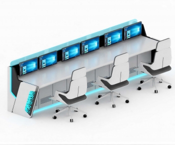 Modern Office Desk And Chair-ID:472436902