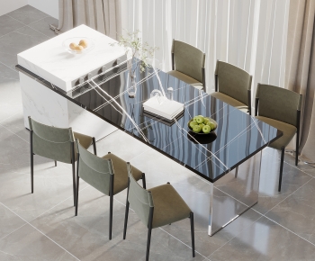 Modern Dining Table And Chairs-ID:776504041