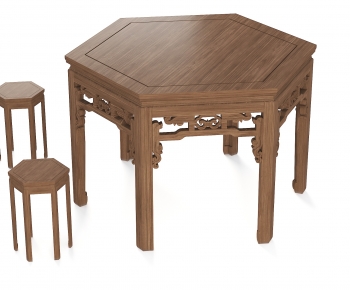 Chinese Style Dining Table And Chairs-ID:732400441