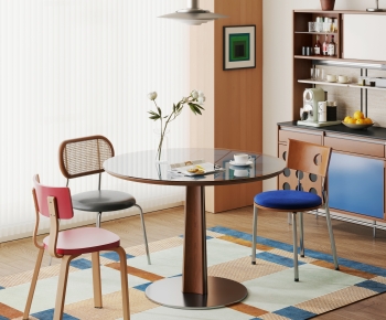 Modern Dining Table And Chairs-ID:365858081