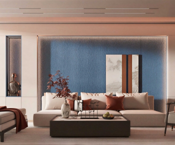 New Chinese Style A Living Room-ID:259236106