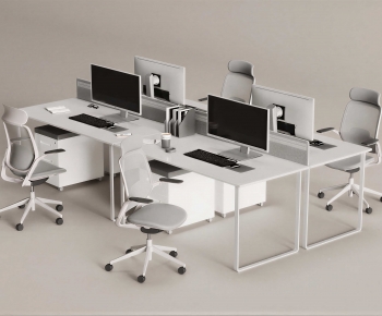 Modern Office Desk And Chair-ID:755410917