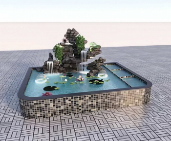 New Chinese Style Rockery Waterscape-ID:463768012