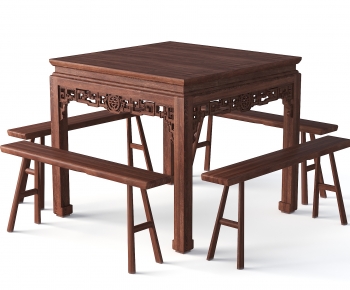 Chinese Style Dining Table And Chairs-ID:241770983