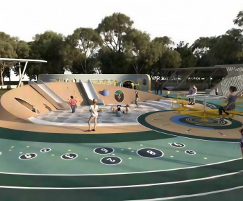 Modern Park Landscape-ID:374686969