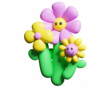 Modern Flowers And Grass-ID:763830901