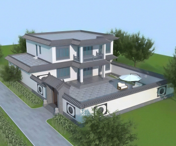 Chinese Style Villa Appearance-ID:687980897