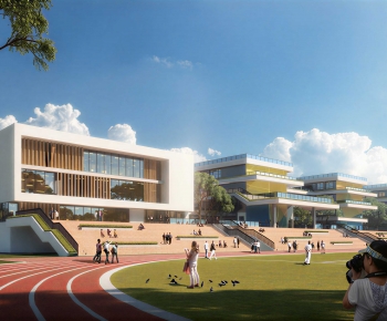 Modern School Building-ID:956072095