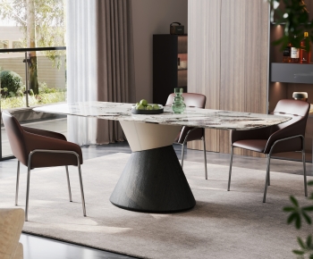 Modern Dining Table And Chairs-ID:354195121